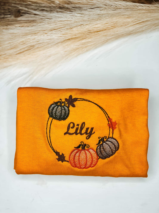 Name& Fall Pumpkins- Customizable