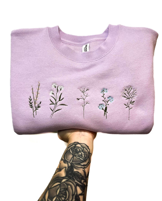 Purple Floral Crew- RTS